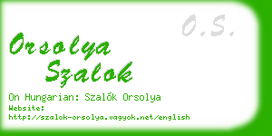 orsolya szalok business card