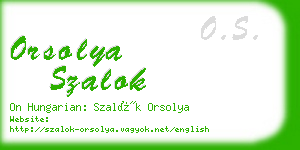 orsolya szalok business card